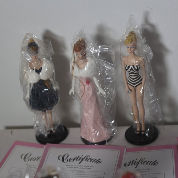 1995 Ashton-Drake Barbie Classic Ornaments Set of 12 with COAs - Picture 2 of 7